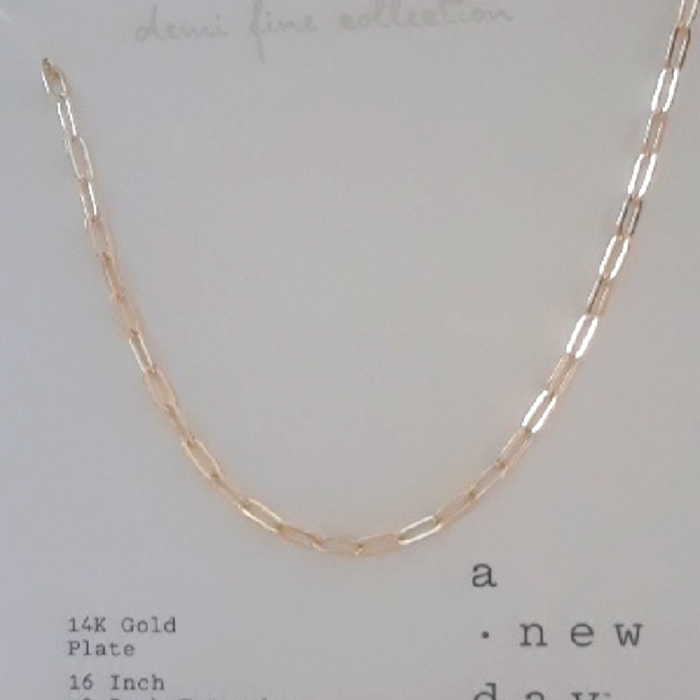 a . new day 14K Gold Plate Chain
